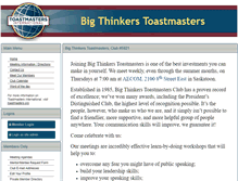 Tablet Screenshot of bigthinkers.ca